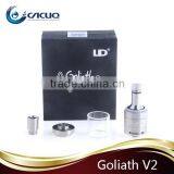Goliath Rta With Glass Tube and Glass Drip Tip Heat Resistant Pyrex Tank Goliath v2 Tank Rebuildable Ceramic Rod Coil Atomize thumbnail-4