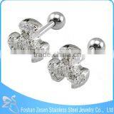 ES01591 Surgical Steel Mens Stud Earrings Fashion Round Small Evil Eye Earrings thumbnail-5