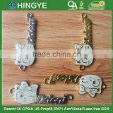 2015 New Arrive Cat Head Shape With Silver Glitter Finishing Sew-on Badges --- BG1503 thumbnail-1