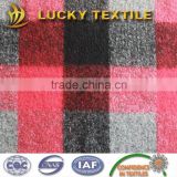 Multicolor plaid jacquard wool knit fabric for coat