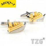 Fashion Stainless Steel Ship Cufflink