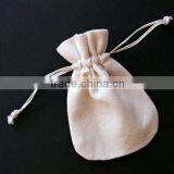 2015 10*14cm Cotton Pull String Pouch With Lace thumbnail-3