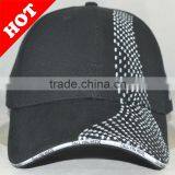 100% Cotton 6 Panel Baseball Cap(black)