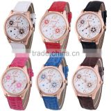 Made in China Customized Lucky Clover Leather Strap Vogue watch