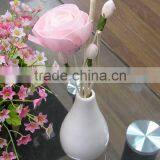 Natural Good Quality Cheap Ceramic White Bottle for Reed Flower Diffuser With Hand Made Flower and Rattan Sticks