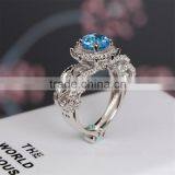 Hot Sale Jewellery Set 18K Gold Plated 925 Sterling Silver Precious Natural Garnet and Topaz Gemstone Pendant Ring Jewelry Set thumbnail-6