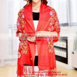 Wholesale Embroidered Cashmere Scarves thumbnail-1