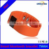 GR-TW64 New Bluetooth 4.0 Sport Wholesale Smart Watch TW 64 Android bluetooth bracelet For IOS