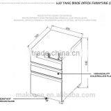 Cheap Furniture KD Movable File Cabinet/ File Cabinet for Hanging Filing Cabinet thumbnail-2