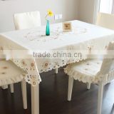 New style hot sale custom embroidery 100%cotton table cloth