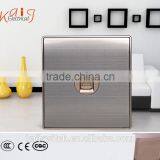 Brushed Stainless Telephone Socket Wall Plate With CCC,CE Certificate
