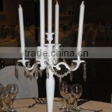 Tall crystal candelabra wedding centerpieces with 5 arms crystal ball suitable for wedding decoartion wholesaler like