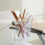 Desk accessories Acrylic Pen Pot with Lid