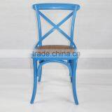Classic Birch Wood Dining Chairs Cross Back Hotel Dining Chairs thumbnail-2