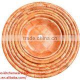 Big Woven Wooden Serving Teak Bowl thumbnail-1