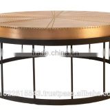AVIATOR COFFEE TABLE COPPER FINISH , Industrial Metal coffee table