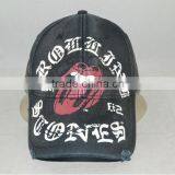 Professional Custom 6 Panel / 100% Cotton/black/white Embroidered Logo/baseball Cap