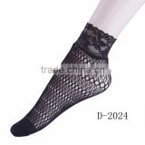 Wholesale fashion ladies patterned sexy transparent ankle socks