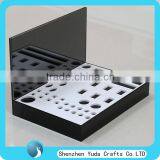 Acrylic Display for Foundation Cosmetics With Posters Area on the Back