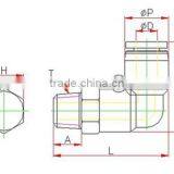 Male Threaded Plastic Tube Fitting, Male Elbow ,compact One -touch Tube Fitting , Push in Tube Fitting thumbnail-2
