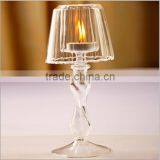 Table Lamp Shape Glass Candlestick, Noble and Elegant Desk Lamp Shaped Candle Holder thumbnail-1
