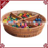 Cheap Baby Toys Storage Tray With Dividers Custom Size Wicker Basket thumbnail-2