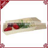 Rectangular Rattan Woven Baskets for Supermarket Display Shelves