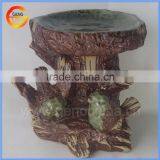 Animal Decorative Garden Green Ceramic Bird Feeder thumbnail-1