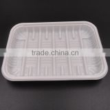2017 Guangzhou White rectangle disposable plastic food/fruit frozen packing tray