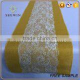 Burlap Cheap Table Runner for Home and Wedding Ornament thumbnail-5