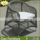 Outdoor Round Rattan Aluminum Garden Plastic Chair Furniture thumbnail-1