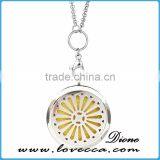 Gold Stainless Steel Aromatherapy Pendant Essential Oils Diffuser Locket Necklace thumbnail-5