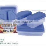 6pcs Rect.Base Mini Food Storage Lunch Box and Food Container Set thumbnail-2
