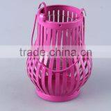 Home Decoration Candlestick/Portable Pear-shaped Painted Iron+Glass Candle Holder thumbnail-2