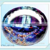 Factory Fashionable Blue Vintage Advertising Ashtray Glass Cigar Ashtray thumbnail-3