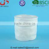 Glazed White Ceramic Succulent Pot, Dolomite Plant Pot thumbnail-1