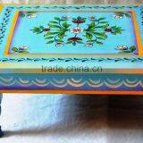 Indian Crafted Hand Painted Wooden Chowki thumbnail-2