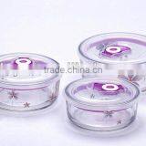 Clear Glass Food Container With Lid