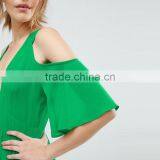 2017 Summer Women Pleated Dress Cold Shoulder Maxi Dress HSd9065 thumbnail-4