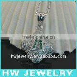 HWPE14440 Alphabet Letter A Silver Charm Pendant thumbnail-1