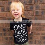 2017 Latest OEM Manufacturers Cheap Custom Wholesale Kids Children's Black Short Sleeve Printed Plain Round Neck T-shirt thumbnail-3