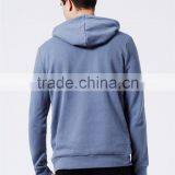 100% Cotton French Terry Men Sweatshirt Pullover Plain Classic Fit Hoodie With Front Pockets Blue thumbnail-6