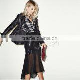 MGOO New Arrival Custom OEM Women Sequin Transparent Sexy Skirts For Women Two Layers Chiffon Long Skirt 15145A221 thumbnail-6