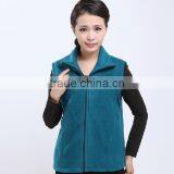 Ladies Women Cheap Thin 100% Polyester Polar Fleece Vest With Embroidery Design thumbnail-1