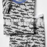 Kids Allover Shark Printed Short Pajama Set thumbnail-1