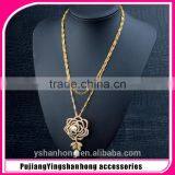 Wholesale Natural Pearls 925 Silver Jewelry Women Micro Pave CZ Shiny One Stone Flower Necklace thumbnail-1