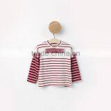 S17603A Autumn Girls Striped T-shirt Children's Long Sleeve Tshirt thumbnail-6
