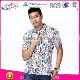 Wholesale Print Cheap V Neck Fashionable Floral T Shirt thumbnail-1