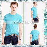 2017 Blue Single Chest Pocket O Neck T Shirts for Men thumbnail-4