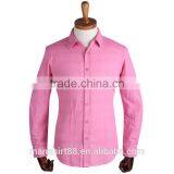 100% Cotton Pink Long Sleeve Casual Men Shirt thumbnail-1
